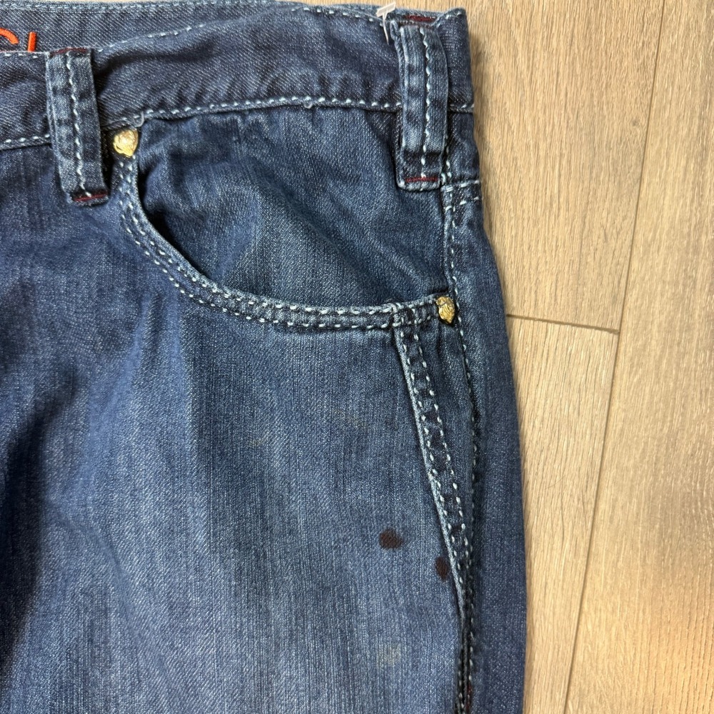 Coogi Embroidered Crest Jeans Blue 40 Relaxed Fit Hip Hop Streetwear Denim - Picture 8 of 15